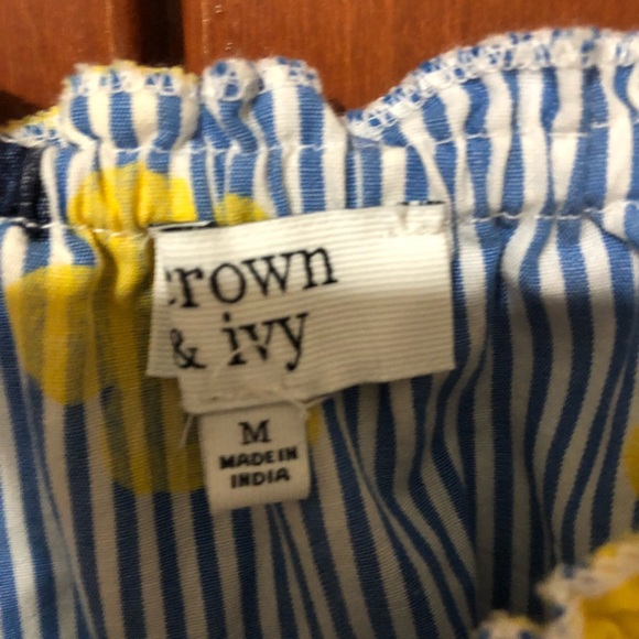 Crown and Ivy Lemon Print Dress Size Medium NWT - Picture 8 of 8